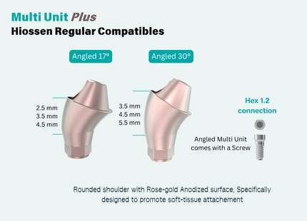 Hiossen MU Plus Angled Abutment 17°/ 30°